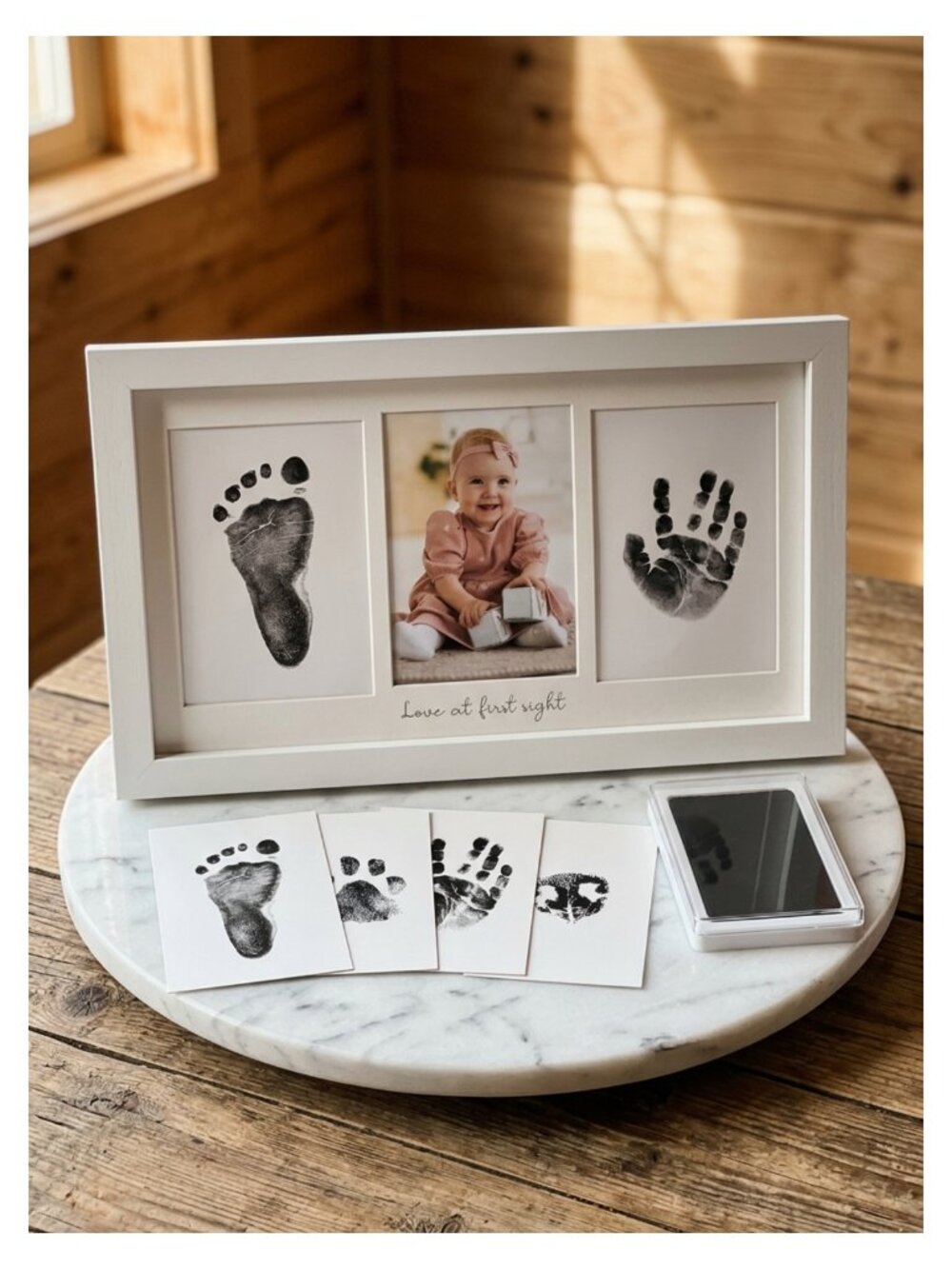 Inkless Baby Hand and Footprint Keepsake Kit Frame